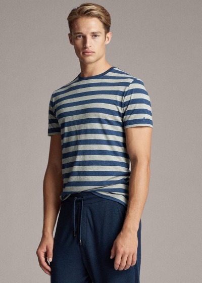 Ralph Lauren Striped Lisle T Shirt Herre Danmark (DLERY5962)